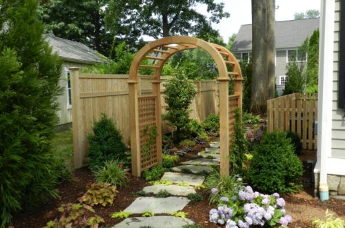 Bolton Landscape Design & Masonry specializing in plantings, sprinkler systems, patios, grills, driveway construction, and grading since 1979.